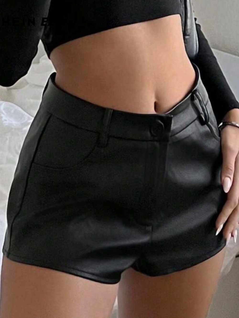 Faux Leather Shorts